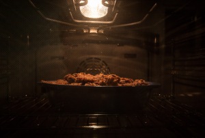 Meat loaf in oven